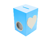 Tirelire pour Garçon - Motif Coeur - Couleur Turquoise