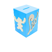 Tirelire pour Garçon - Motif Stitch - Couleur Turquoise