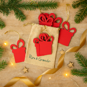 Déco sapin forme Paquet Cadeau