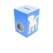 Tirelire pour Garçon - Motif Chien - Couleur Bleue