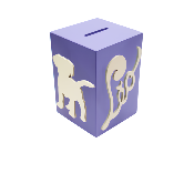 Tirelire pour Garçon - Motif Chien - Couleur Violette