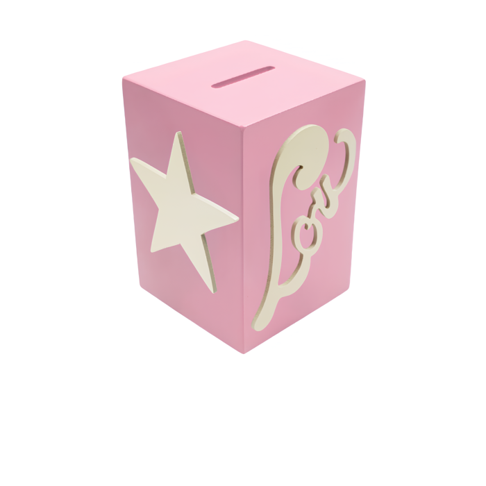 Tirelire Personnalisée pour Fille - Motif Etoile - Couleur Lilas