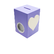 Tirelire Personnalisée pour Fille - Motif Cœur - Couleur Violet