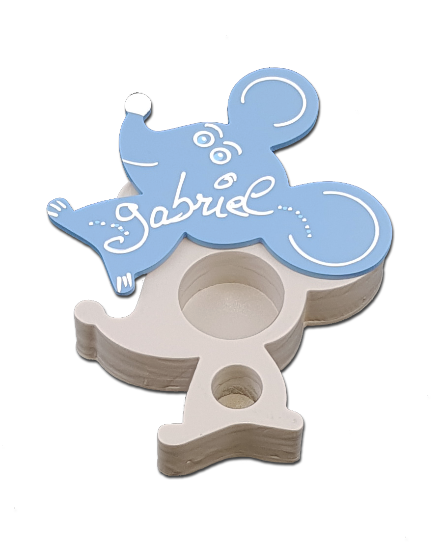 Bo�te � Dents de Lait - Couleur Bleue en Bois Personnalis�e