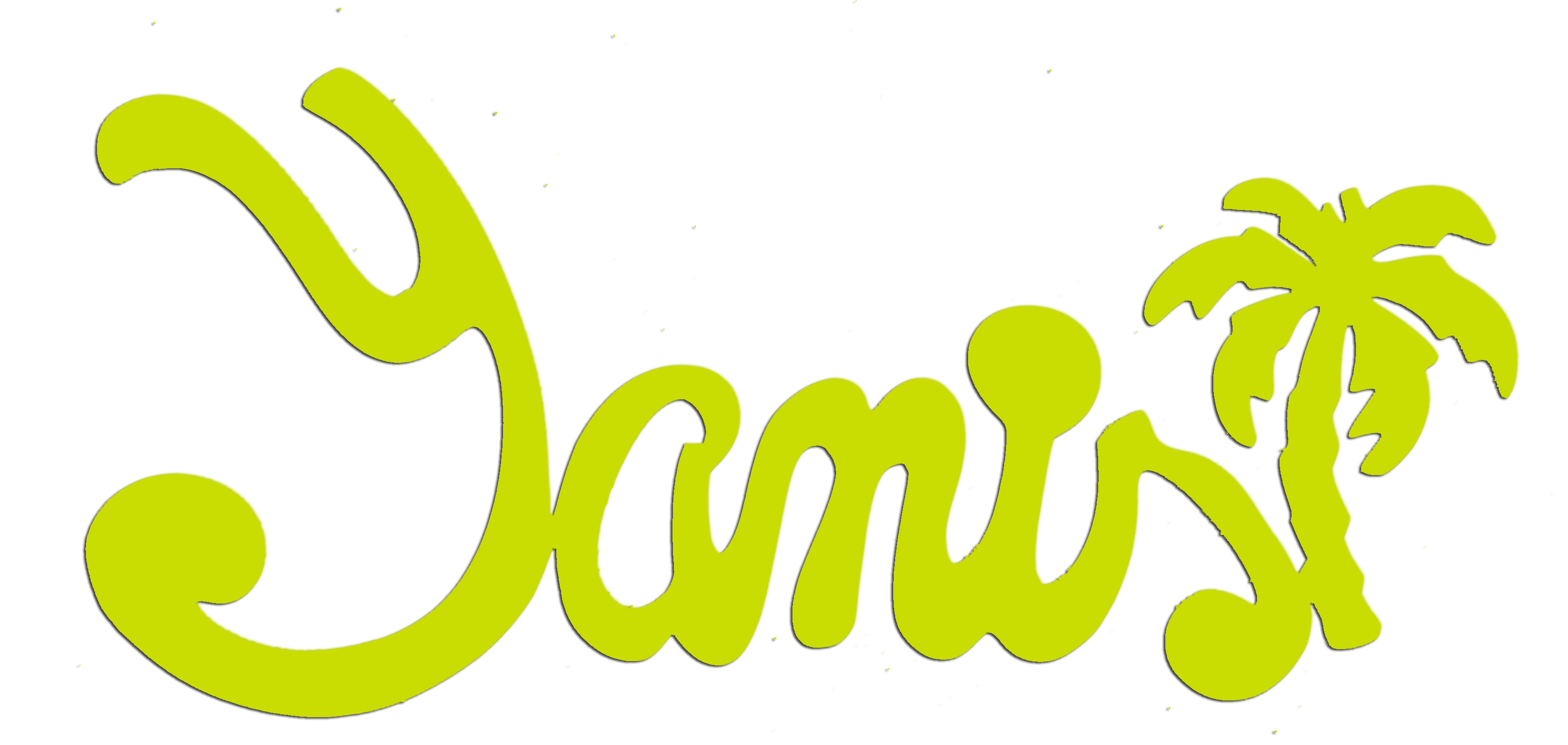 Plaque de Porte Personnalis�e en Bois - Motif Palmier - Couleur Pistache