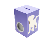 Tirelire pour Garçon - Motif Chien - Couleur Violette