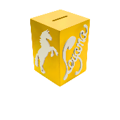 Tirelire pour Fille - Motif Cheval - Couleur Jaune