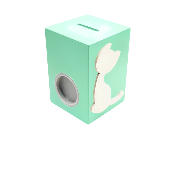 Tirelire pour Fille - Motif Chat - Couleur Verte