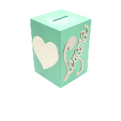 Tirelire pour Fille - Motif Cœur - Couleur Vert