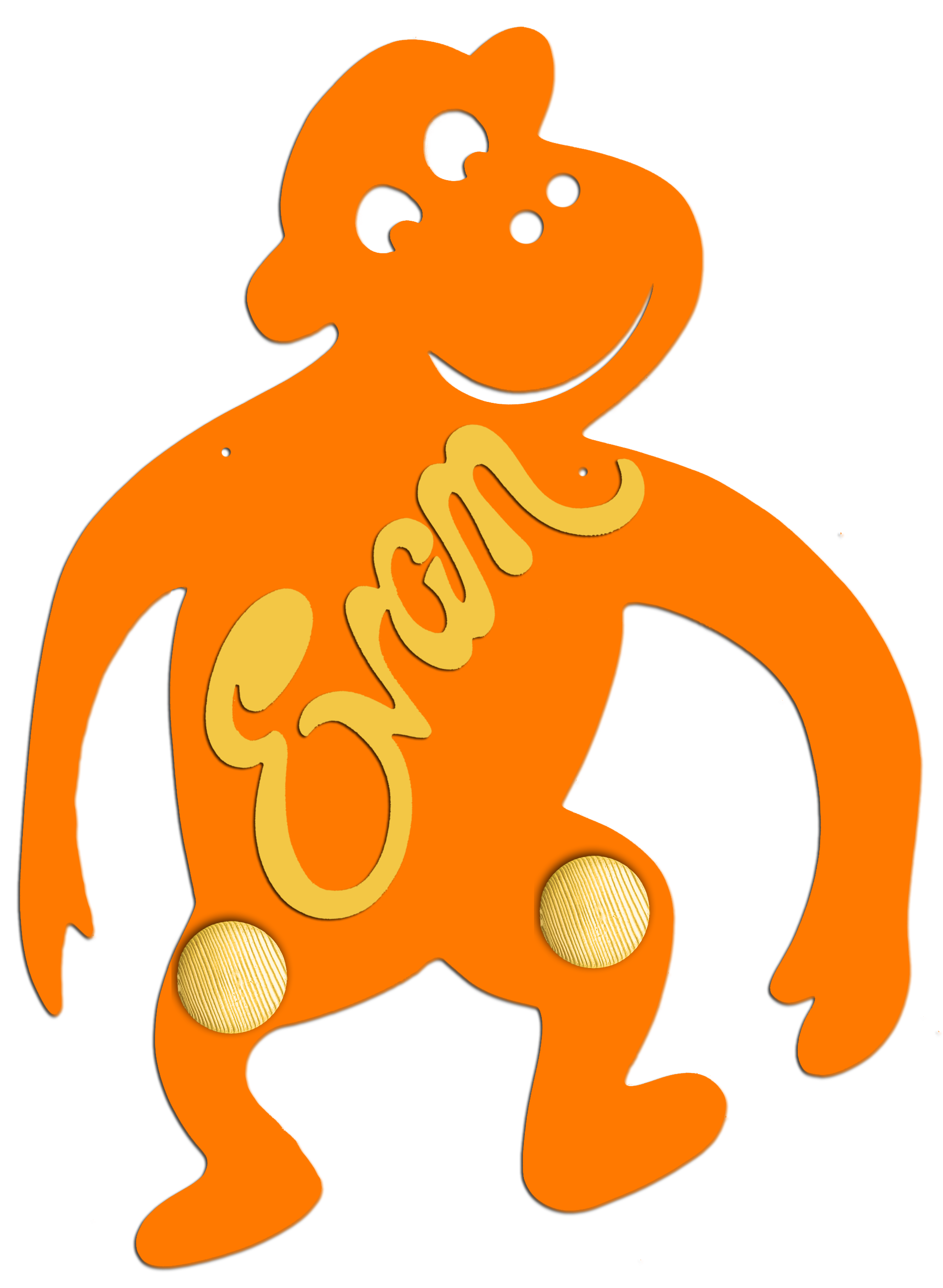 Porte Manteau Enfant - Forme Singe - 2 pat�res