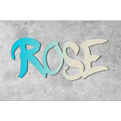 Plaque de porte personnalisée "STYLE GRAFF" Turquoise/Ecru