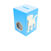 Tirelire pour Garçon - Motif Chien - Couleur Turquoise