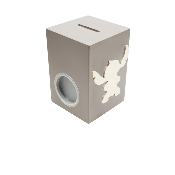 Tirelire en Bois pour Garçon - Motif Stitch - Couleur Mastic