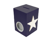 Tirelire pour Garçon - Motif Etoile - Couleur Noire