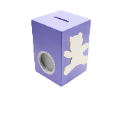 Tirelire Personnalisée pour Fille - Motif Ourson - Couleur Violet