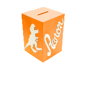 Tirelire Personnalis�e pour Gar�on- Motif Dinosaure - Couleur Orange