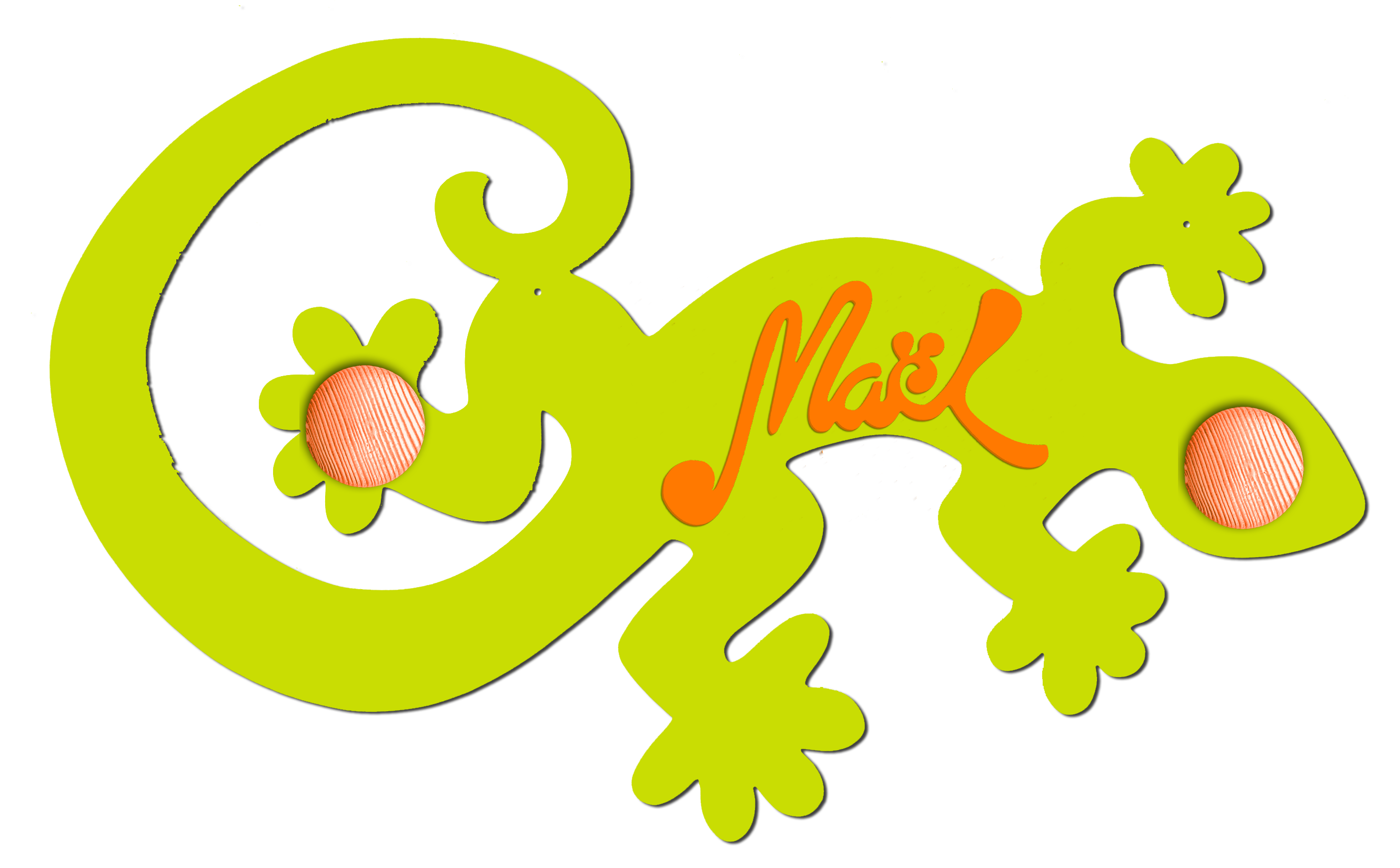 Porte Manteau Personnalis� - Forme Salamandre - 2 Pat�res