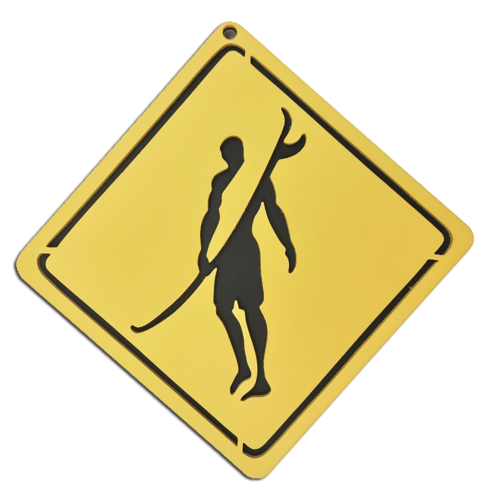 Plaque Signalétique Surf - Chambre d'Enfant - motif Garçon