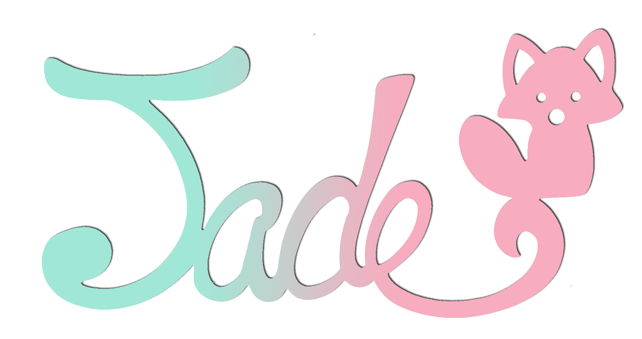 Plaque de Porte Personnalis�e en Bois - Motif Renard - Couleur Vert/Lilas