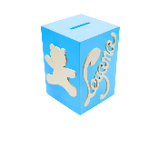 Tirelire pour Fille - Motif Ourson - Couleur Turquoise