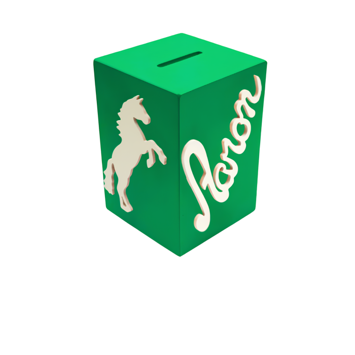 Tirelire Personnalisée pour Garçon- Motif Cheval - Couleur Vert Foncé