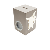 Tirelire en Bois pour Garçon - Motif Pikachu - Couleur Mastic