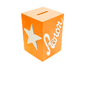 Tirelire Personnalisée pour Garçon- Motif Etoile - Couleur Orange