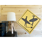 Plaque Signalétique Surf - Chambre d'Enfant - motif Fille/Garçon