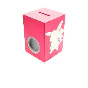 Tirelire en Bois pour Fille - Motif Pikachu - Couleur Framboise