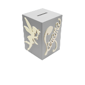 Tirelire pour Fille - Motif Fée - Couleur Grise