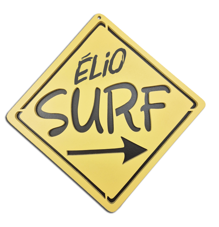 Plaque Signalétique Surf personnalisée - Chambre d'Enfant - motif Surf