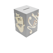 Tirelire en Bois pour Garçon - Motif Pirate - Couleur Gris