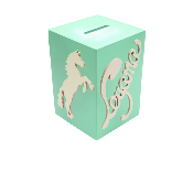 Tirelire pour Fille - Motif Cheval - Couleur Verte