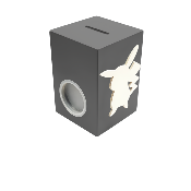 Tirelire en Bois pour Fille - Motif Pikachu - Couleur Anthracite