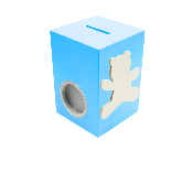 Tirelire pour Fille - Motif Ourson - Couleur Turquoise