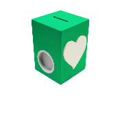 Tirelire Personnalisée pour Garçon- Motif Cœur - Couleur Verte Foncé