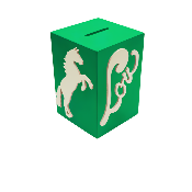 Tirelire Personnalisée pour Fille - Motif Cheval - Couleur Vert Foncé