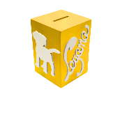 Tirelire Personnalis�e pour Fille - Motif Chien - Couleur Jaune