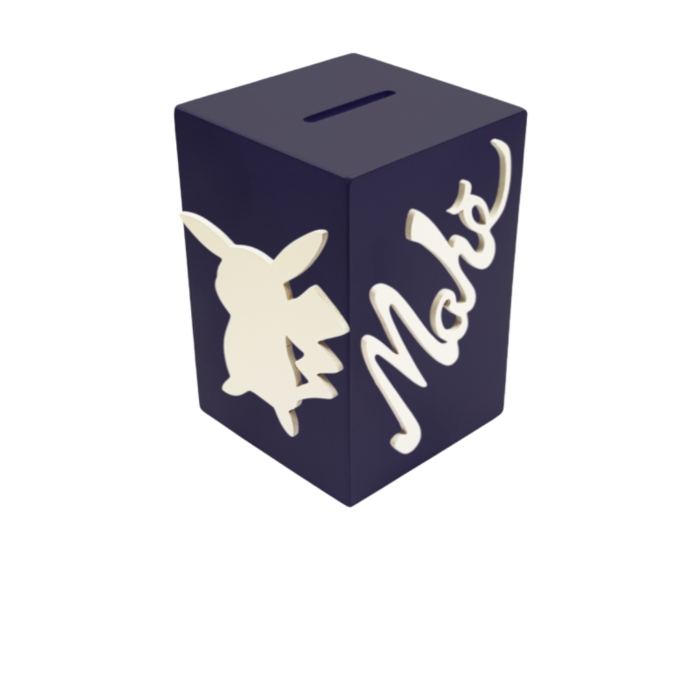 Tirelire pour Garçon - Motif Pikachu - Couleur Noire