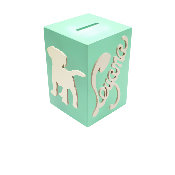 Tirelire pour Fille - Motif Chien - Couleur Vert