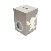 Tirelire en Bois pour Fille - Motif Stitch - Couleur Mastic