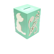 Tirelire pour Fille - Motif Chat - Couleur Verte