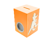 Tirelire Personnalisée pour Garçon- Motif Dinosaure - Couleur Orange