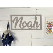 Plaque de Porte Personnalisée en bois - Rectangulaire - Couleur Mastic